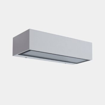 LEDS-C4 LED vonkajšie nástenné svietidlo Nemesis, biele, šírka 19,5 cm