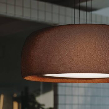 LEDS-C4 LED závesná lampa Gong, hnedá, 3 000 K, Ø 61,2 cm