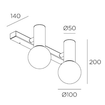 LEDS-C4 Mist nástenné svietidlo 2-pl., čierna