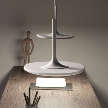 LEDS-C4 Net závesné LED svetlo matná biela Ø 25 cm