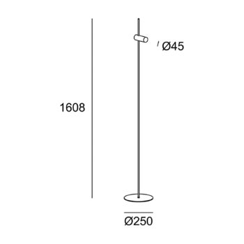LEDS-C4 Nude Single stojaca lampa E27 čierna