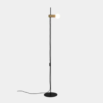 LEDS-C4 Nude Single stojaca lampa E27 zlatá/čierna