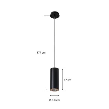 LEDS-C4 Pipe závesná lampa, čierno-zlatá