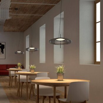 LEDS-C4 Plat závesné LED svetlo decentrálne dymová