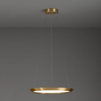 LEDS-C4 Saturn závesné LED mosadz satinovaná Ø60cm