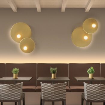 LEDS-C4 Trip nástenné svietidlo 2-pl. zlatá matná