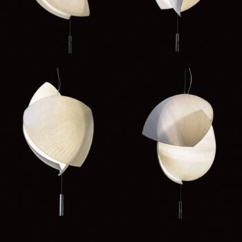 LEDS-C4 Voiles závesná lampa 95x70cm fázový výrez