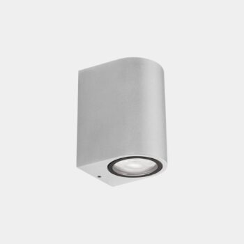 LEDS-C4 Vonkajšie nástenné svietidlo Eko Single, biele, šírka 7 cm, hliník