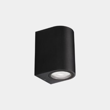LEDS-C4 Vonkajšie nástenné svietidlo Eko Single, čierne, šírka 7 cm, hliník