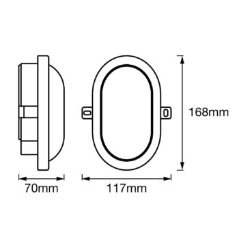 LEDVANCE Bulkhead nástenné LED 5,5 W biela