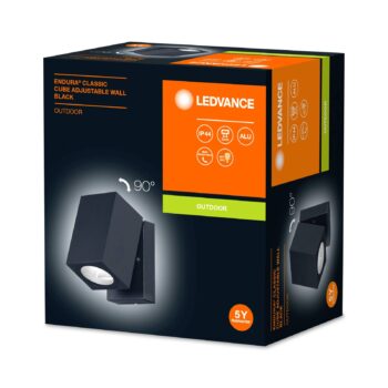 LEDVANCE Endura Classic Cube svetlo čierna