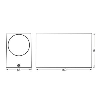 LEDVANCE Endura Classic Square up/down biela