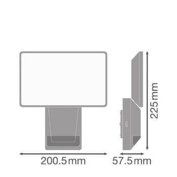 LEDVANCE Endura Pro Flood Sensor LED Spot 27W sivá