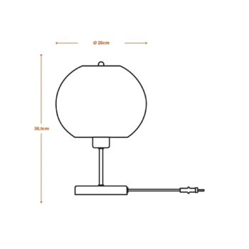 LEDVANCE Guľová stolová lampa, hnedá, vlnitá lepenka, oceľ, E27
