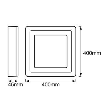 LEDVANCE LED Color+white square stropná lampa 40cm