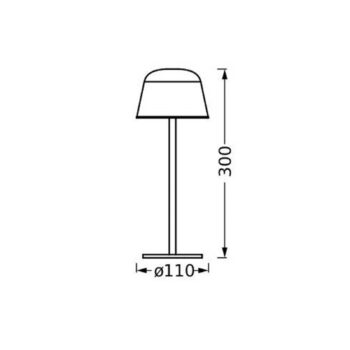 LEDVANCE LED dobíjacia stolová lampa Style Stan, hliník, CCT, béžová