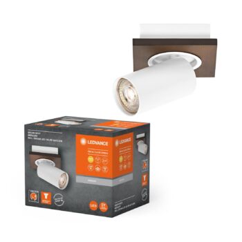 LEDVANCE LED nástenné bodové svietidlo Mercury GU10, drevo/biela