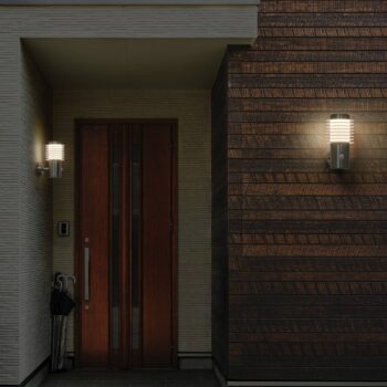 LEDVANCE LED nástenné svetlo Endura Style Rondo, nerezová oceľ, senzor