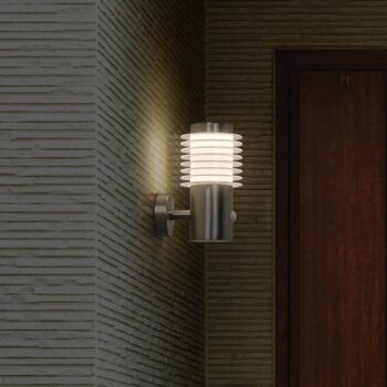 LEDVANCE LED nástenné svetlo Endura Style Rondo, nerezová oceľ, senzor