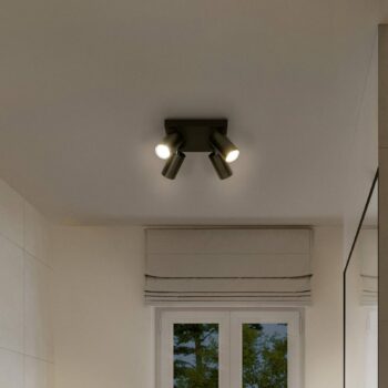 LEDVANCE LED reflektor Octagon stmievateľný, 4-svetelný štvorcový čierny