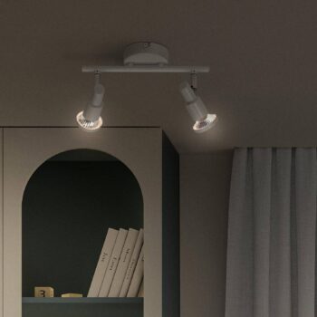 LEDVANCE LED stropné bodové svietidlo GU10, dvojsvetelné, biele