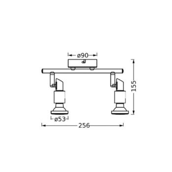 LEDVANCE LED stropné bodové svietidlo GU10, dvojsvetelné, čierne
