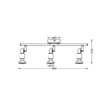 LEDVANCE LED stropné bodové svietidlo GU10, s tromi žiarovkami, čierne