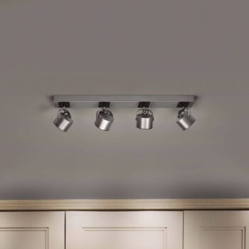 LEDVANCE LED stropné bodové svietidlo Jupiter, 3 000 K, 4 svetlá, dlhé