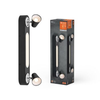 LEDVANCE LED stropné svietidlo Neptún, 2 spoty, čierne