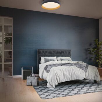 LEDVANCE LED stropné svietidlo Orbis Livia Ø 43 cm, sivá farba, kov