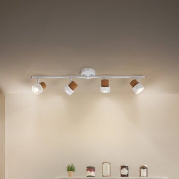 LEDVANCE LED stropný reflektor Cork, GU10, 4 svetlá, stmievateľný, biely