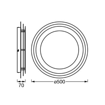 LEDVANCE Orbis Spiral Layer Centre Light Ø50cm
