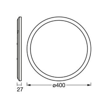 LEDVANCE Orbis Ultra Slim, čierna, Ø 40 cm