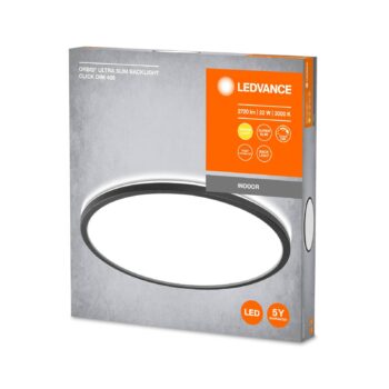LEDVANCE Orbis Ultra Slim, čierna, Ø 40 cm