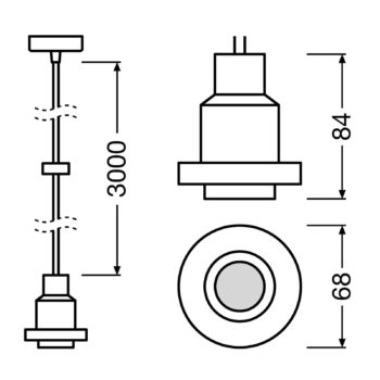 LEDVANCE PenduLum Vintage Edition 1906 čierne