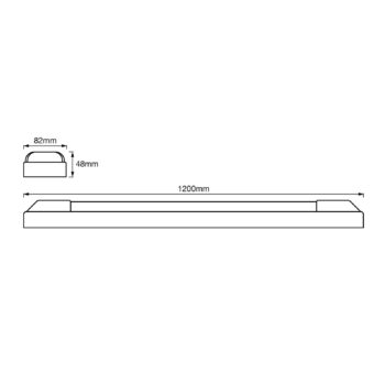 LEDVANCE Power Batten Dopp stropné svietidlo120cm 3000K