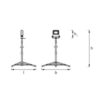 LEDVANCE Pracovné svetlo Tripod LED stavebný reflektor 1fl 20W