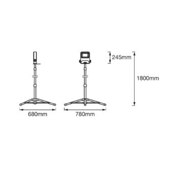 LEDVANCE Pracovné svetlo Tripod LED stavebný reflektor 1fl 50W
