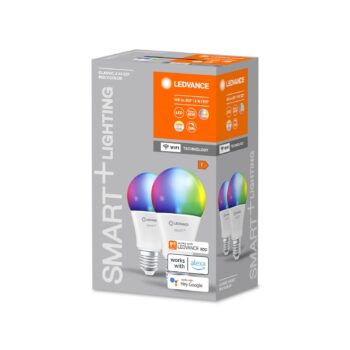 LEDVANCE SMART+ WiFi E27 9W Classic RGBW sada 2 ks
