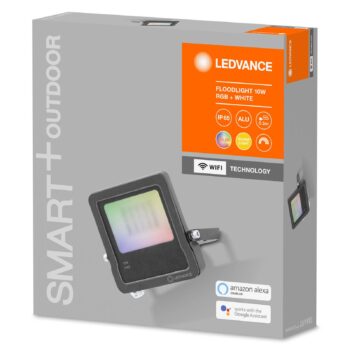 LEDVANCE SMART+ WiFi Floodlight, RGBW, sivá, 10 W