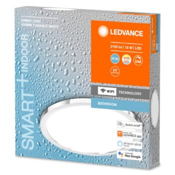 LEDVANCE SMART+ WiFi Orbis Disc, striebro, Ø 30 cm