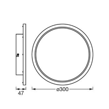 LEDVANCE SMART+ WiFi Orbis Disc, striebro, Ø 30 cm