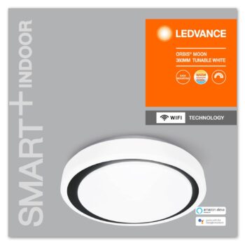LEDVANCE SMART+ WiFi Orbis Moon CCT 38 cm čierna