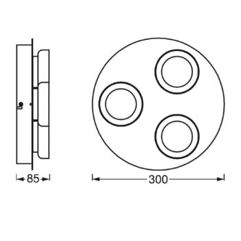 LEDVANCE SMART+ WiFi Orbis Wall Round, Ø 30 cm