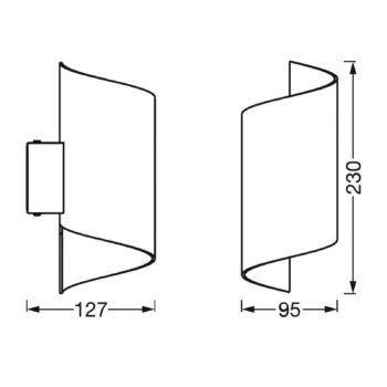 LEDVANCE SMART+ WiFi Orbis Wall Twist, čierna