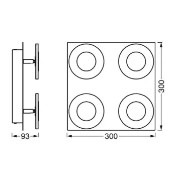 LEDVANCE SMART+ WiFi Orbis Wave IP44 30 x 30 cm