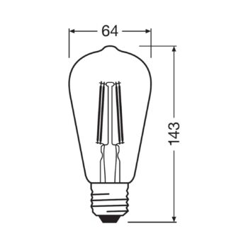 LEDVANCE SMART+ WiFi filament E27 5,5W 827 Edison