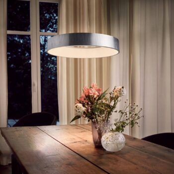 Home Kruhové LED závesné svetlo strieborné