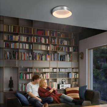 Home Kruhové stropné svietidlo LED strieborné