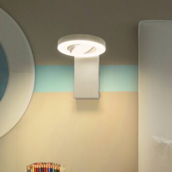 LEDVANCE Saturn CCT LED nástenné bodové svietidlo, vypínač, biele